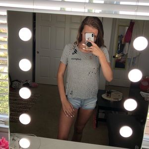 Distressed Gray California Logo Tee